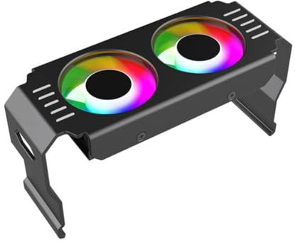 Pojedehy Computer RAM Memory Module Cooler PC DDR4 DDR5 Overlock Dual ARGB Sync PWM Fans Aluminium RGB Cooling Radiator(A) Easy Install