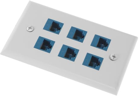 WOONEKY Platzsparende Home Ethernet-buchse 6-port Netzwerk-panel -ethernet-panel