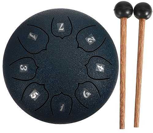 OFFSCH Zungentrommel Stahl Mit Trommelschlägeln Tragbares Percussion-musikinstrument Für Rhythmustrommel Yoga-meditation Und Musikunterricht