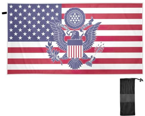 CHIFIGNO American USA Große Strandtücher, übergroß, leicht, schnell trocknend, Badetücher, Erwachsene, Strandtücher, Camping-Handtuch für Erwachsene, Damen, Herren, 180 x 78 cm