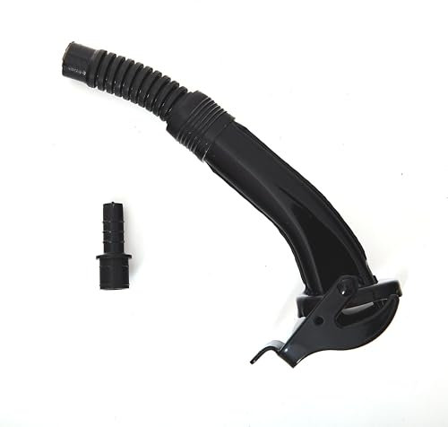 BW® Ausgießer flexibel für Kraftstoffkanister Metall Benzinkanister 5/10 / 20 Liter - Flex Standard mit Halterung für 5 Liter Kanister - Schwarz - RAL 9005 - Made in Europe