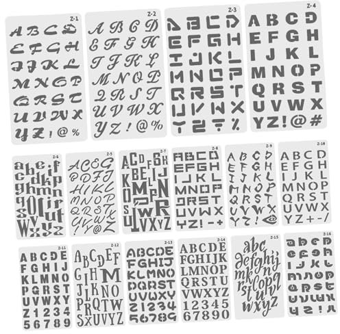 Operitacx 20St Vorlage für Buchstaben Handwerk Schablonen Buchstaben Schablone Brief Schablonen Handwerks Schablone Alphabet-Schablone kleine Schablonen zum Basteln das Haustier Weiß