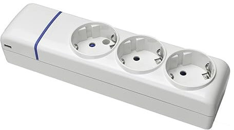 Base de 3 Tomas sin Cable y Sin Interruptor, Suela Ion, Ideal para Conexión de Dispositivos Eléctricos en Hogar o Oficina.