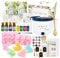 LINGQIAN Seifenmacherset für Kinder 6+, Kits DIY Seife Selber Machen Set mit Seifenschmelzer, Form, Farbstoffen, ätherischen Ölen, Glimmerpulver, DIY Craft Kit für Teenager Aktivität Geschenke