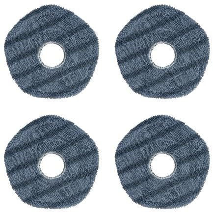 MsDaos Mop Pads Replacement Compatible with Eufy X10 Pro Omni / X9 Pro Robot Vacuum Cleaner Mopping Cloth Washable and Reusable (4Pack)