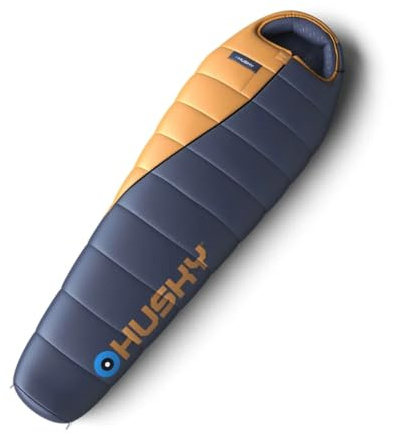 Husky Enjoy Schlafsack 4 Jahreszeiten bis -25°C, Warmer Winter Mumienschlafsack für Erwachsene, Winterschlafsack für Camping, Trekking und Outdoor