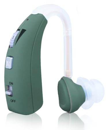 Britzgo Dispositivo Recargable para Adultos Mayores, Diseño de Doble Modo, Ofrece 40 Horas de Sonido Cristalino, Ideal Para Todo Tipo de Situaciones Cotidianas (1, Verde)