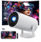Projector 4K for Bedroom 2025 - Portable Projector Auto Keystone mini projector 4k wifi bluetooth Works mobile phone, laptop, PC, HDMI, TV stick (X100White)