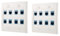 Uxsjakjsd Ethernet Wandplatte 8-Port Doppelgang Cat6 RJ45-Buchse Netzwerkkabel-Abdeckplatte RJ45-Wandplatte