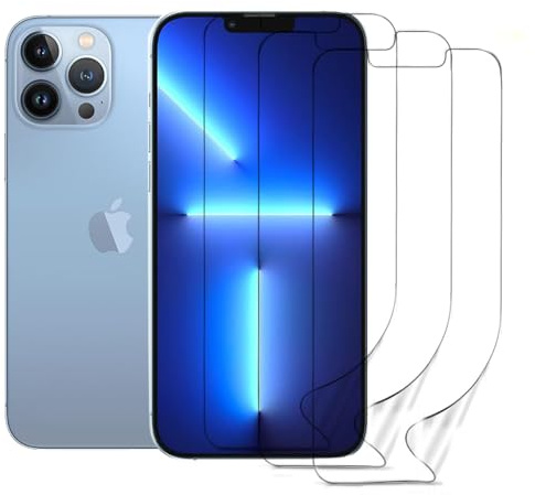 Schutzfolie für iPhone 13 Pro max 6.7,3 Stück Selbstheilend hydrogel displayschutzfolie, einfache Installation,Ultra-Klar tpu folie,Stoß-Kratzfest film