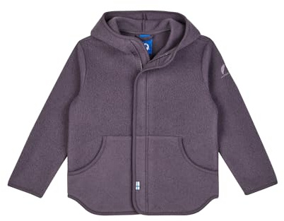 Finkid Luonteva Kinder Wollfleece Jacke | Solo oder als Zip-In Innenjacke | nachhaltige und flauschige Wolljacke mit abnehmbarer Kapuze | für Mädchen und Jungen