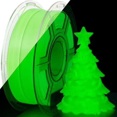 iSANMATE PLA Grün Glow in the Dark Filament 1,75 mm, PLA Hochfestes Leuchtet Filament, Maßgenauigkeit +/- 0,03 mm, 1KG/Spule, Kompatibel mit den meisten FDM 3D Drucker