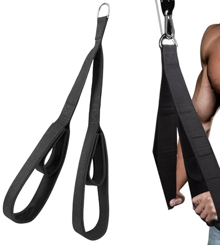 Trizeps Trainingsgerät - Trizepsseil, Trizepsseil Kabelbefestigung, Kabelzug Griffe Fitness, Trizeps-Pull-Down-Seil, Extra Lange Zugschnur für Push-Downs Crunches Professionelles Fitnessstudio Schwarz