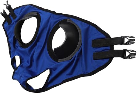Asixxsix Masque de Cheval, Cache-Oeil de Cheval en Polyester pour la Course et L'entraînement, Lunettes de Course Respirantes pour Les Blessures aux Yeux, Réduisent Les Distractions (Blue)