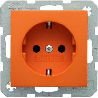 SCHUKO-Steckdose S.1/B.3/B.7 Glas orange BERKER 41438914