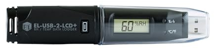 Best Price Square DATA LOGGER, 0-100% RH, 35DEG - +80DEG EL-USB-2-LCD By LASCAR