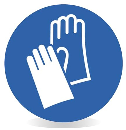 Betriebsausstattung24® Format 4044589007643 - Gebotsschild Alu gepr schutzhandsch. D200- mm