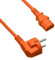 DINIC Stromkabel Netzkabel CEE 7/7 Schutzkontaktstecker auf C13, VDE, (1,80m, orange)