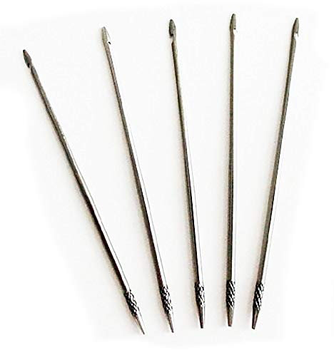 HAND Professionelle Schuh, Leder, Leinwand, Zelt, Sonnensegel, Segel Reparatur gerade Nadeln 8cm - Packung von 5