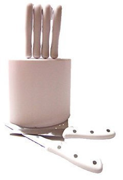 Messerblock, 7 tlg weiss