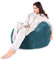 Lounge Pug, Kinder Sitzsack Gaming, Kindersessel, Cord Türkis