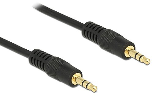 Delock 0.5 m 3.5 mm M/M – Audio-Kabel (3.5 mm, 3.5 mm, männlich, männlich, Gold, Schwarz)