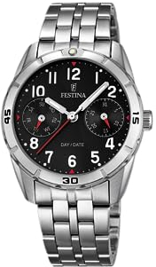Festina Unisex Analog Quarz Uhr mit Edelstahl Armband F16908/3