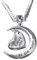 Hanessa Familien-Halskette Silber Halbmond & Herz mit Beschriftung (I love you to the moon and back) Damen-Schmuck