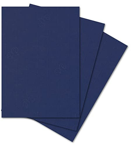 ARTOZ 50x Briefpapier - Classic Blue - Blau DIN A4 297 x 210 mm - Edle Egoutteur-Rippung - Hochwertiges Designpapier Urkundenpapier