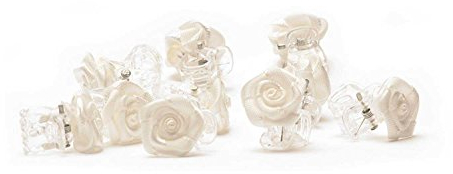 10 Petites pinces à cheveux ornées de roses hairclips Bijoux de cheveux mariée - Blanc