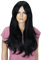 CAISHA 70cm Langhaar Perücke Fashion Wig Cosplay Glatt Schwarz WH5