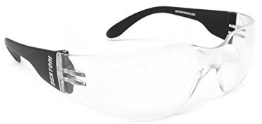Brille Motorrad und Scooter-Schutz – Anti-Fog – AF151 – by Bertoni Italy, noir caoutchouc / verre transparent