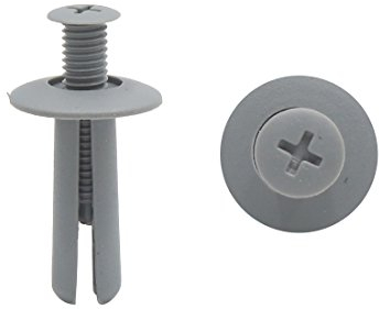 uxcell 20 Stücke Auto Kunststoff Nieten Spritzschutz Stoßstange Kotflügel Befestigungsclip Grau 8mm