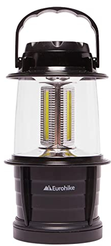 Eurohike 3W Cob 300 Lumen Lantern with Dimmer Switch, Emergency Lighting, Camping Lantern, Portable Outdoor Lighting, Festival Essentials, Camping Accessories, Camping Equipment, Black, One Size