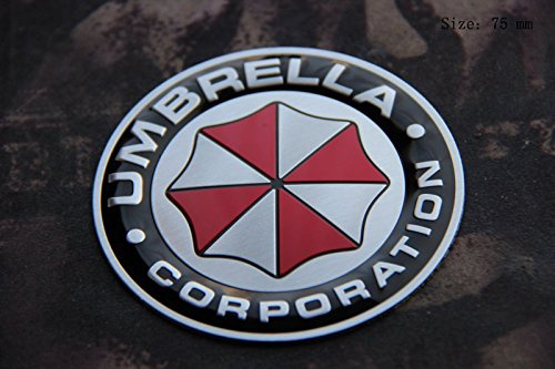 D981 Umbrella auto aufkleber 3D Emblem car Sticker emblema Abziehbild Alu rund