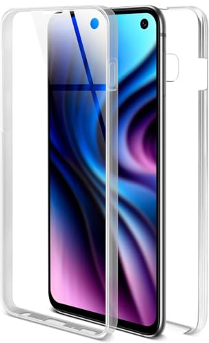 ONEFLOW Touch Case für Samsung Galaxy S10e Hülle 360 Grad Komplett Schutz beidseitig, Handyhülle mit Displayschutz, TPU Schutzhülle durchsichtig vorne und hinten stoßfest, Klar