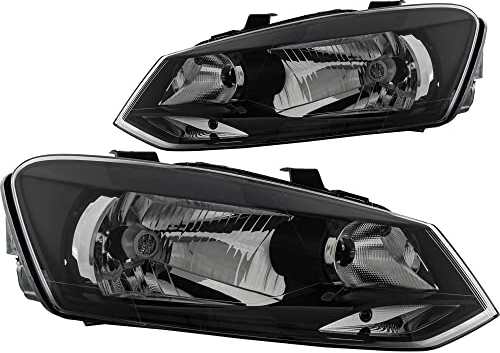 Halogen Scheinwerfer Set für POLO 09 (6R) Bj. 06/09- H4 mit Motor