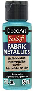 DECO ART SO-Soft Fabric METLC Aquamarine, One Size