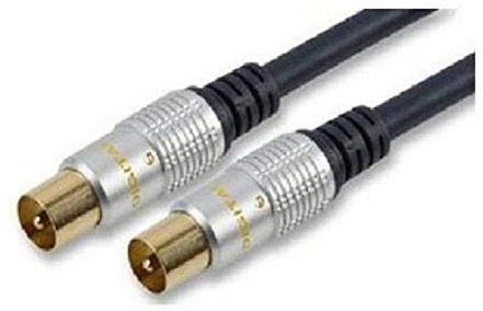 K M Electronics® Digital TV Aerial FREEVIEW COAXIAL Cable Male Plug to Plug 1.5M Gold Plated