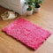 YIQI Tappeto da bagno Shaggy in microfibra di ciniglia, morbido e confortevole, acqua super assorbente, antiscivolo, spesso per il bagno (60 x 40 cm, rosa rosa)