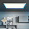 Lightbox modernes LED Panel Aufbaupaneel 60x60cm - Dimmbare Deckenlampe mit RGB-Framelight und Fernbedienung - Metall/Kunststoff Weiß