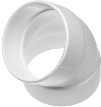 vhbw tuyau d'aspiration centrale coudé à 45°, intérieur/intérieur pour aspiration centralisée, 50.8 mm de diamètre/système de tuyau de 2