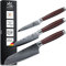 SOLINGEN PREMIUM MYII | Küchenmesser - Messerset, 3-tlg. | Made in Germany, eisgehärtete & scharfe Profi Damastmesser | Messer Set inkl. Santoku Messer 18 cm + 13 cm + Gemüsemesser 9 cm