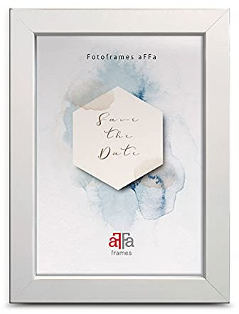 aFFa frames Hekla, Bilderrahmen MDF Fotorahmen, the frame, Fotorahmen mit Acrylglas, bilderrahmen weiß, 9x13 cm
