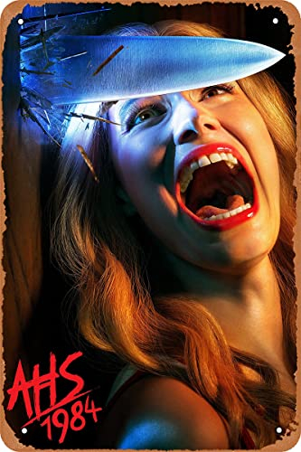YUTTZ American Horror Story Poster Metall Blechschild Horror TV Serie AHS 1984 Schild Vintage Look Wanddekoration Geschenk 20,3 x 30,5 cm