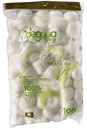 Cotton Balls Jumbo Size for Facial Treatments, Nails and Make-Up Removal, Applying Tonics & Cleansers, Multi-Purpose Soft Natural Cotton Balls