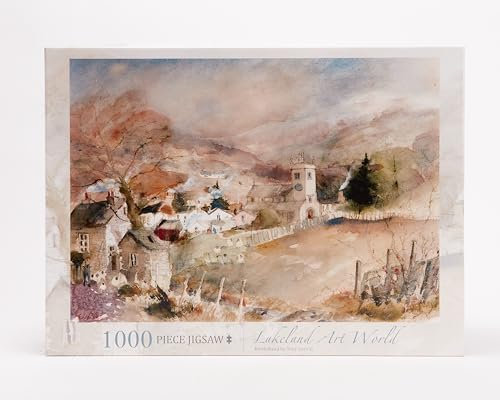 Lakeland Art World 1000 Piece Jigsaw Puzzles for Adults, Lake District, Hawkshead & Lakes, Featuring Beautiful Watercolor Artwork, Measuring 68.5 x 49cm, for a Stunning Landscape Experience