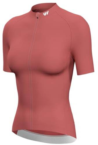 Lo.gas Maillot de Cyclisme Femmes Manches Courtes,Vêtements de Cyclisme Femme Respirant Séchage Rapide d'été à Avec fermeture éclair et 3 Poches