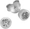 Zeeme Basic Damen Ohrstecker 925/- Sterling Silber 0,5cm Glänzend Zirkonia weiß 273220520R
