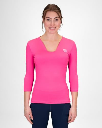 BIDI BADU Damen Crew V-Neck Longsleeve - pink